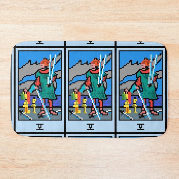 Item preview, Wait, is this pixel art tarot? Pink - Minor Arcana 'Five of Swords' (Design for T-shirt, stickers and other accessories) designed and sold by Pixel Waite.