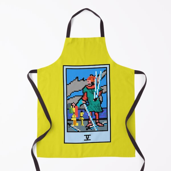 Item preview, Wait, is this pixel art tarot? Yellow - Minor Arcana 'Five of Swords' (Design for T-shirt, stickers and other accessories) designed and sold by Pixel Waite.