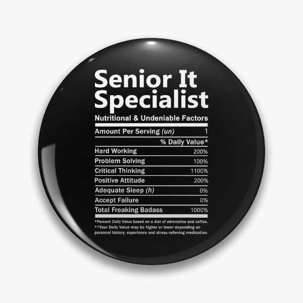 Item preview, Senior It Specialist T Shirt - Nutritional And Undeniable Factors Gift Item Tee designed and sold by averiarnol.
