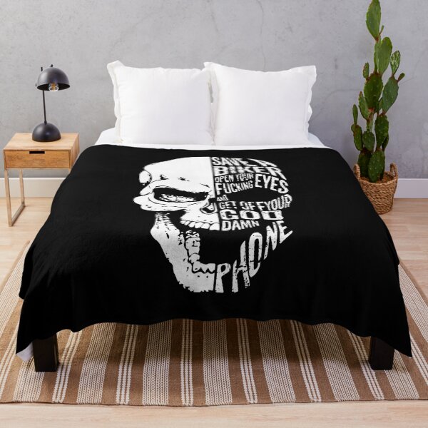 Item preview, Save A Biker Open Your Fucking Eyes And Get Off You God Damn Phone designed and sold by KingMasterStore.
