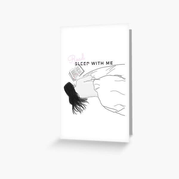 Read with me - Beauty in Bed - Schriftzug Grußkarte