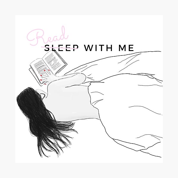 Read with me - Beauty in Bed - Schriftzug Fotodruck