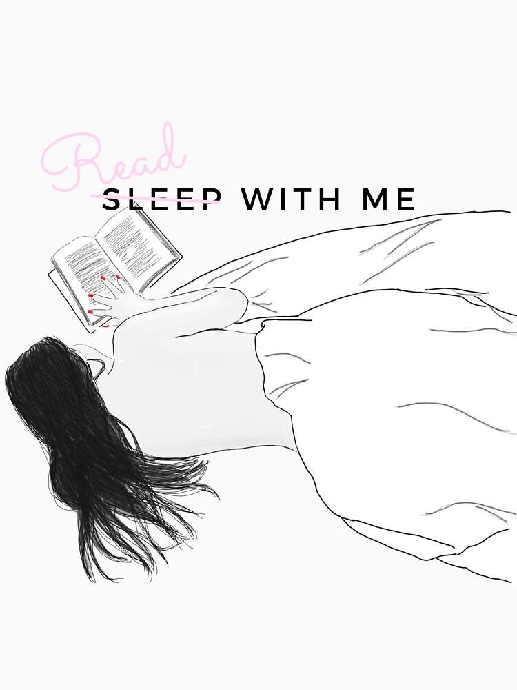 Thumbnail 7 von 7, Classic T-Shirt, Read with me - Beauty in Bed - Schriftzug designt und verkauft von joandarlingsbks.