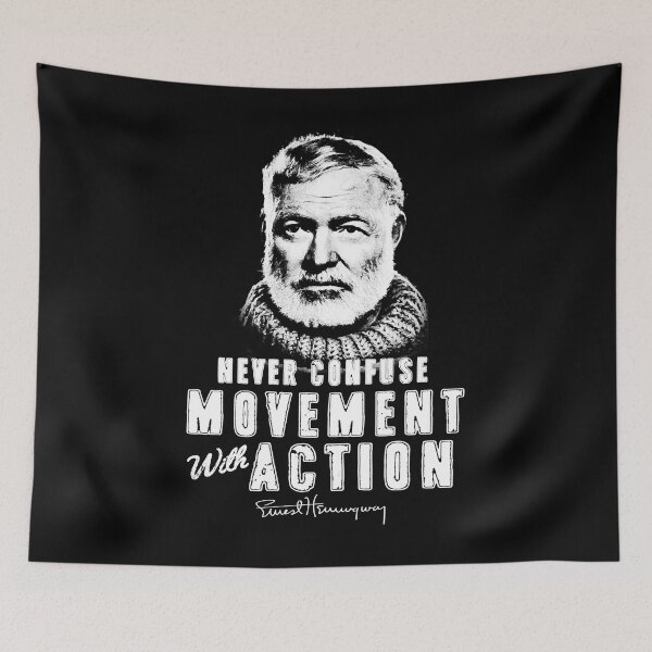 Item preview, Music Vintage Ernest Hemingway Never Confuse Funny Graphic Gifts designed and sold by Aminalarkin.