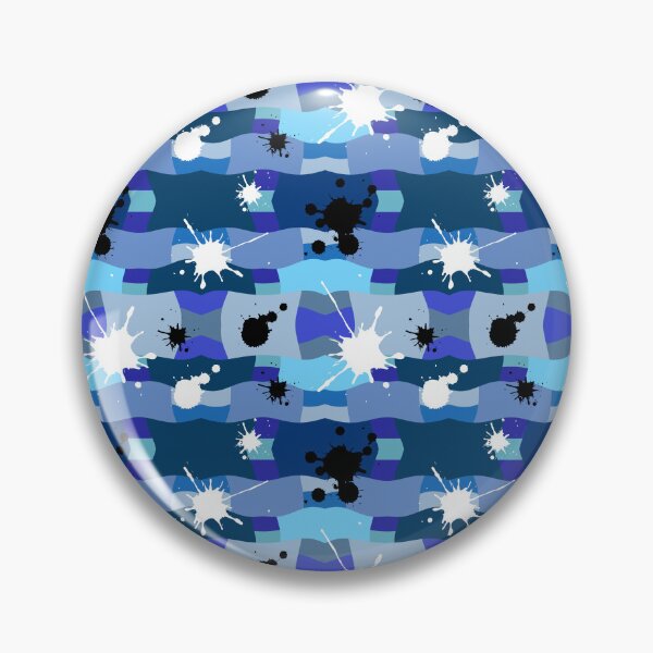 Item preview, Blue Camouflage with Black and White Ink Spots Pattern designed and sold by quinellie.