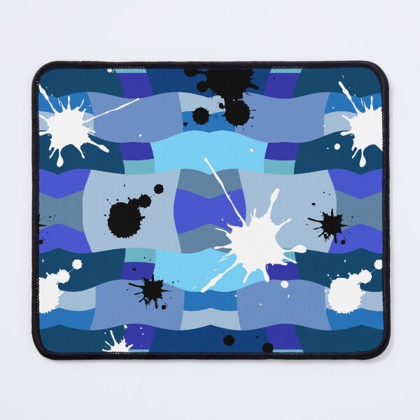 Item preview, Blue Camouflage with Black and White Ink Spots Pattern designed and sold by quinellie.