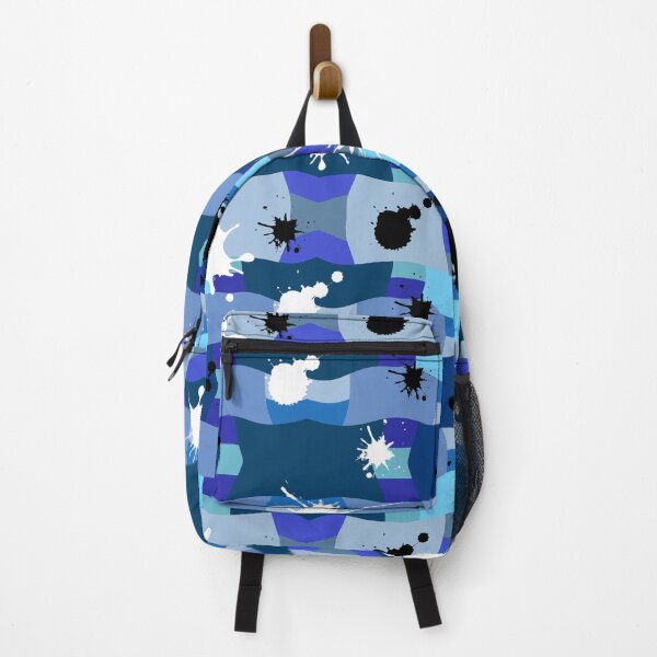 Item preview, Blue Camouflage with Black and White Ink Spots Pattern designed and sold by quinellie.