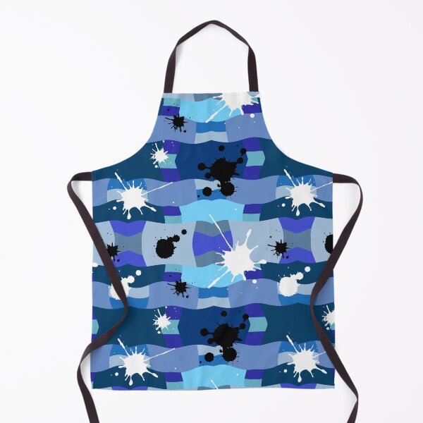 Item preview, Blue Camouflage with Black and White Ink Spots Pattern designed and sold by quinellie.