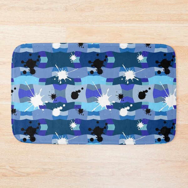 Item preview, Blue Camouflage with Black and White Ink Spots Pattern designed and sold by quinellie.