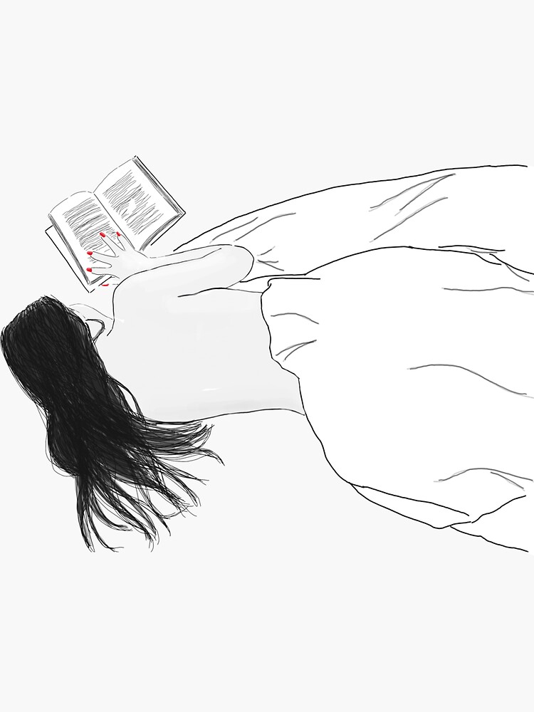 Thumbnail 3 von 3, Sticker, Beauty in Bed - ohne Schriftzug designt und verkauft von joandarlingsbks.