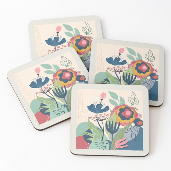 Item preview, Abstract Colourful Flowers 15 designed and sold by simplydesignart.