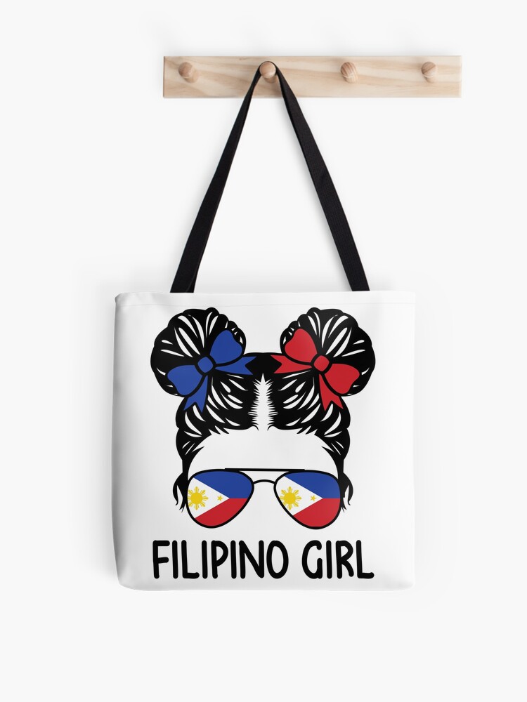 Filipino Girl Messy Hair Sunglasses Patriotic Philipine Kid Filipino Girl Messy Hair Sunglasses Patriotic Philipine Kid