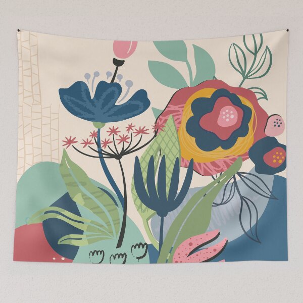 Item preview, Abstract Colourful Flowers 15 designed and sold by simplydesignart.
