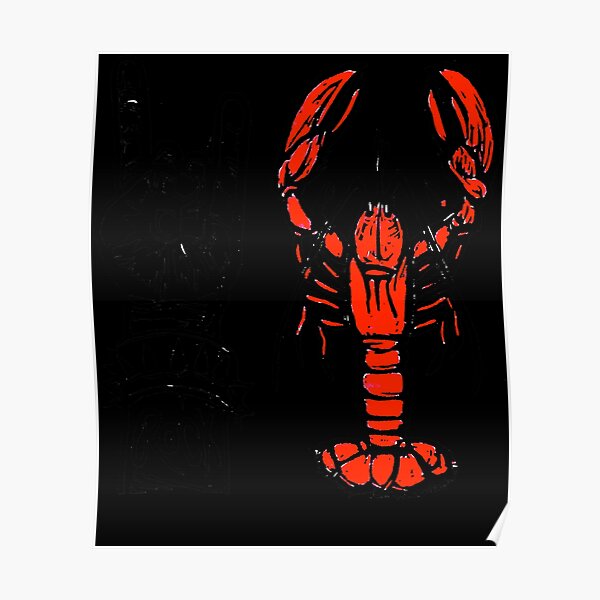 "ROCK LOBSTER - B-52s - Original Linocut Print With Colored Pencil ...