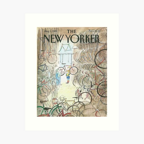 The New Yorker Cycle Shop Art Print