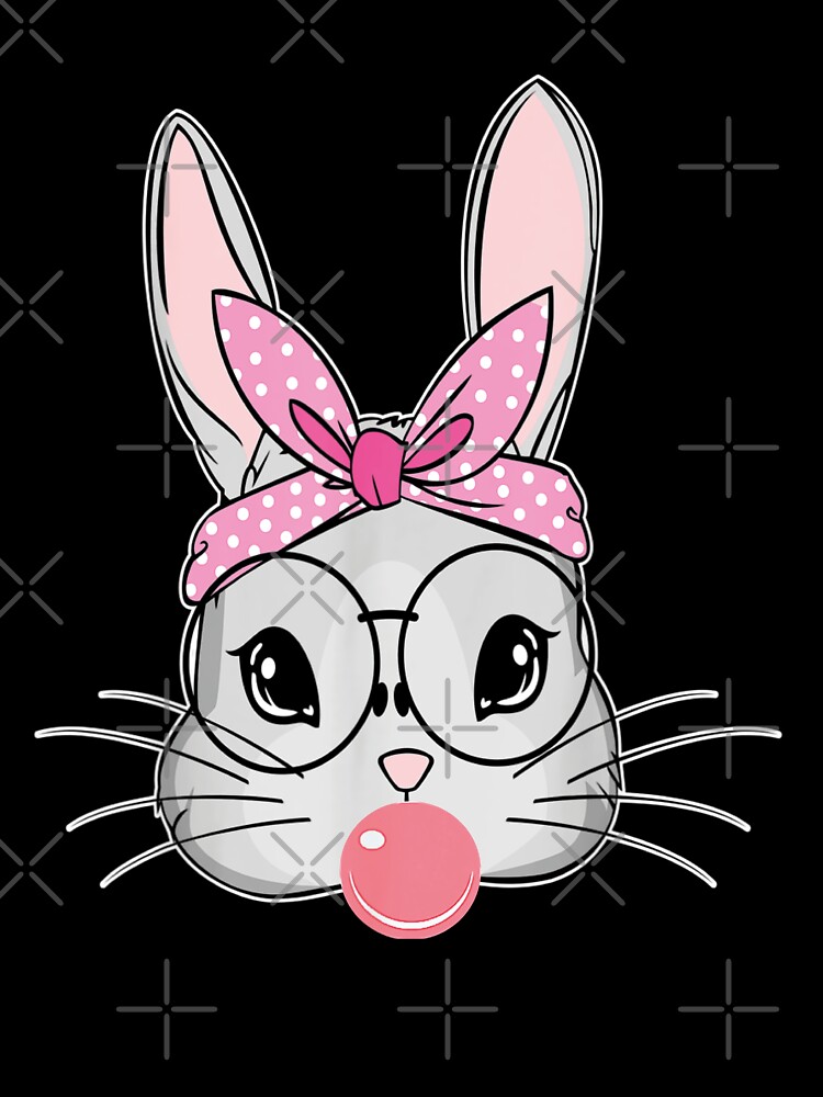 Bunny Bubble Gum, Bunny Bubble Gum with glasses, Bunny Blowing Bubble |  Kids T-Shirt