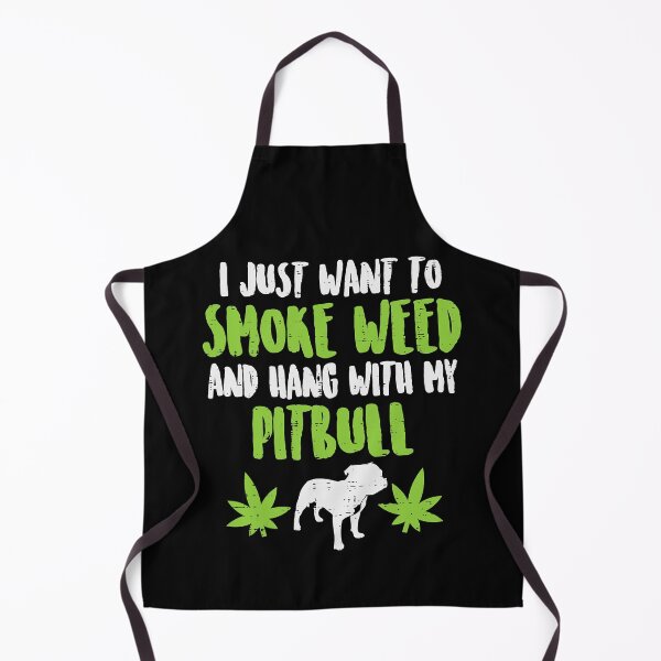 Item preview, I Just Want To Smoke Weed And Hang With My Pitbull Cannabis Dog Lover Stoner Gift designed and sold by PerkinsAarav.