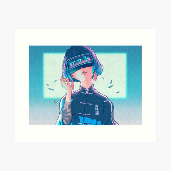 Goggles Girl Art Print