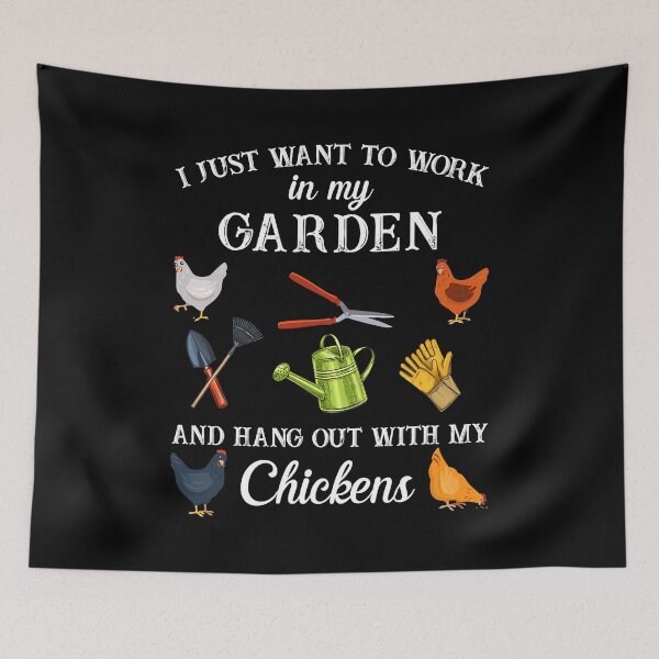 Item preview, Work In My Garden Hangout With My Chickens Funny Gardening designed and sold by davetmccall.