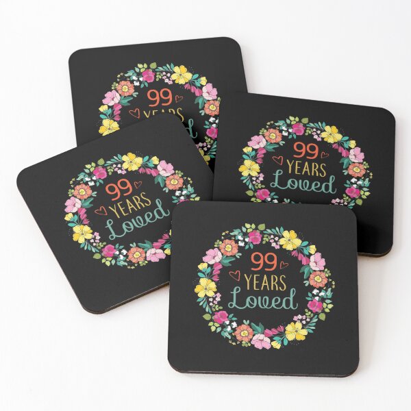 Item preview, 99 Years Loved Cool Flowers Pattern Grandma 99th Birthday designed and sold by shortfom.