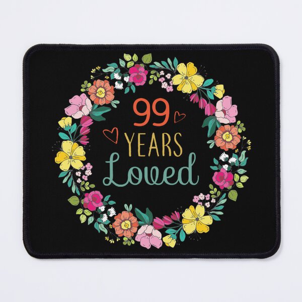 Item preview, 99 Years Loved Cool Flowers Pattern Grandma 99th Birthday designed and sold by shortfom.