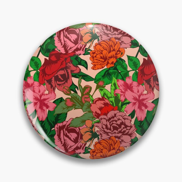 Item preview, Pink floral pattern with garden flowers designed and sold by Iryna Pakhomova.