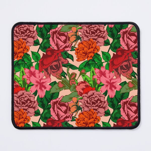 Item preview, Pink floral pattern with garden flowers designed and sold by Iryna Pakhomova.