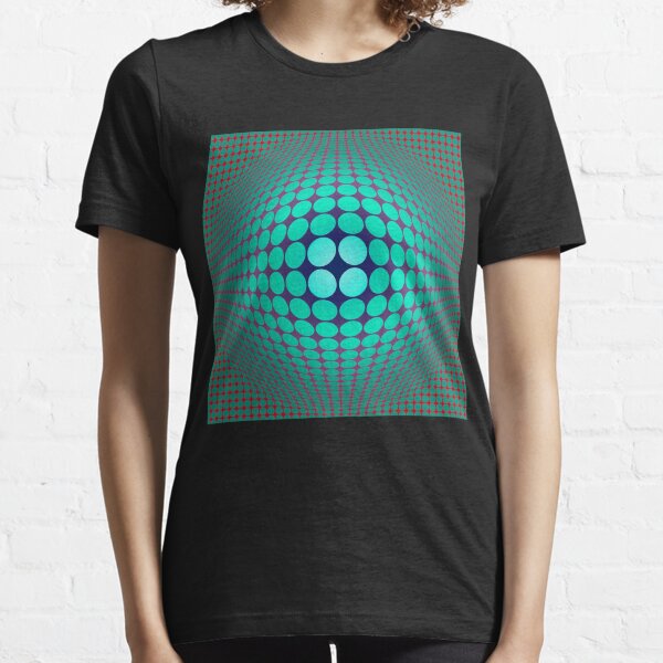 Copy Of Victor Vasarely Homage 58 Throw Pillow Essential T-Shirt