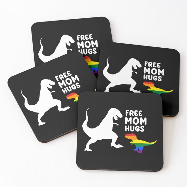Item preview, Free Mom Hugs LGBT rainbow Flag T-rex Dinosaur  designed and sold by Dolphin Graphic.