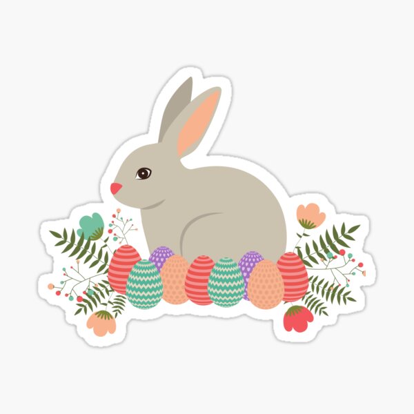 Item preview, bunny with easter eggs designed and sold by JAG2B.