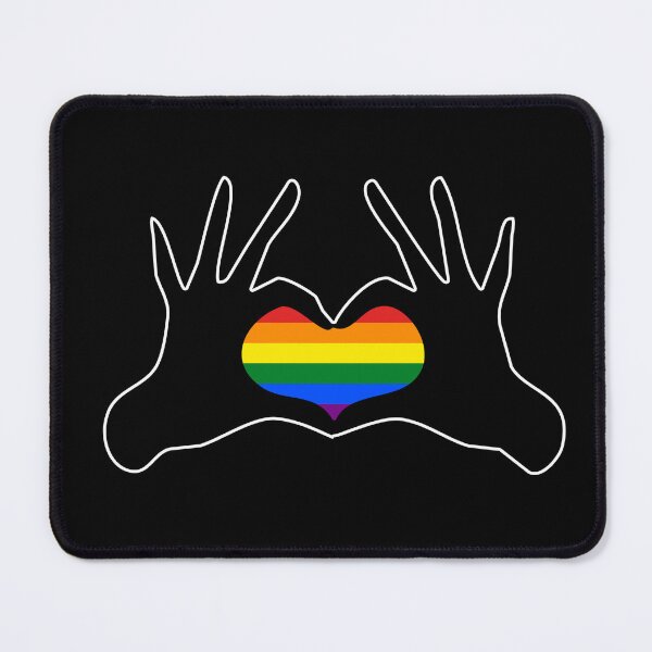 Item preview, LGBT hand heart Gay rainbow Flag  designed and sold by Dolphin Graphic.