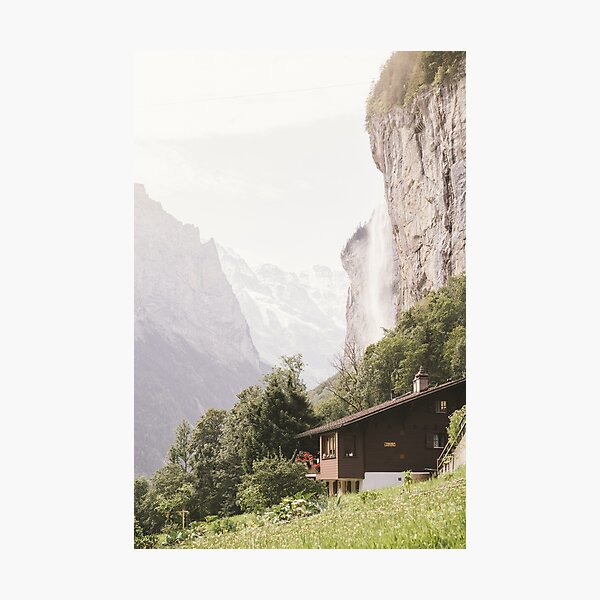 Item preview, Lauterbrunnen Waterfall - Alps Summer Landscape Photography designed and sold by ppolecho.
