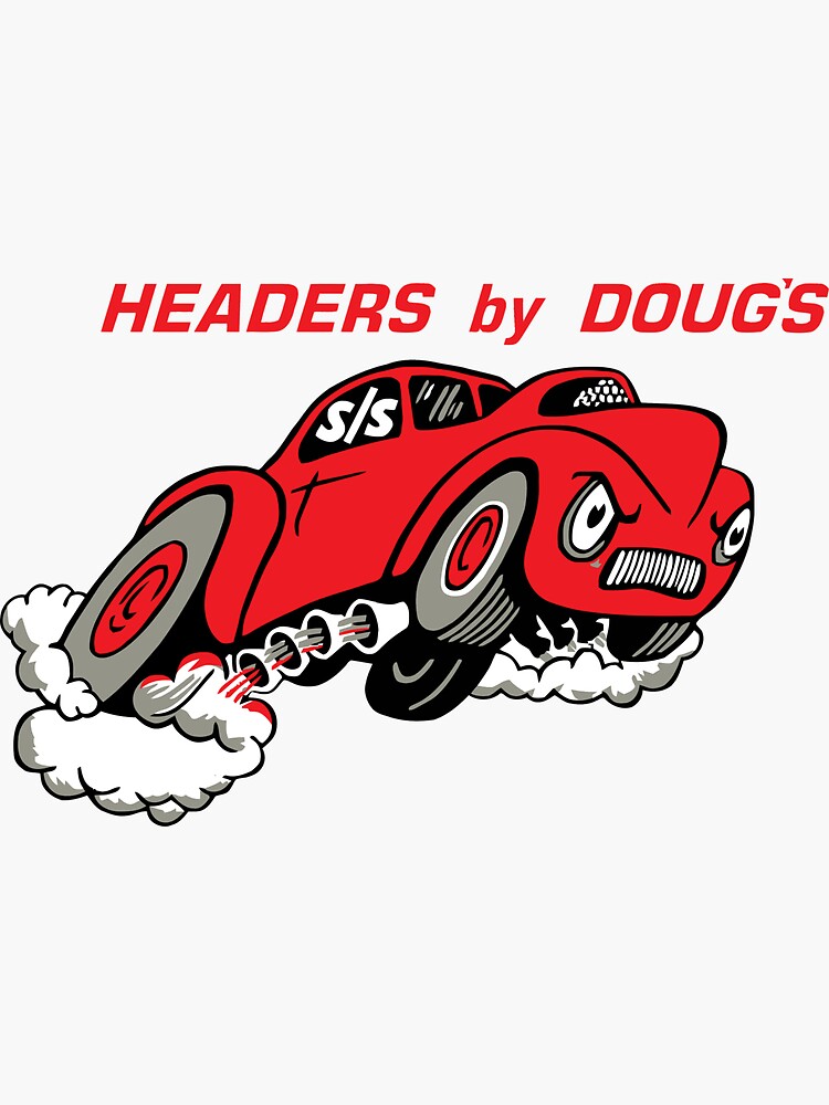 "HEADERS BY DOUG'S" Sticker by Sesuairencana Redbubble