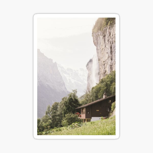 Item preview, Lauterbrunnen Waterfall - Alps Summer Landscape Photography designed and sold by ppolecho.
