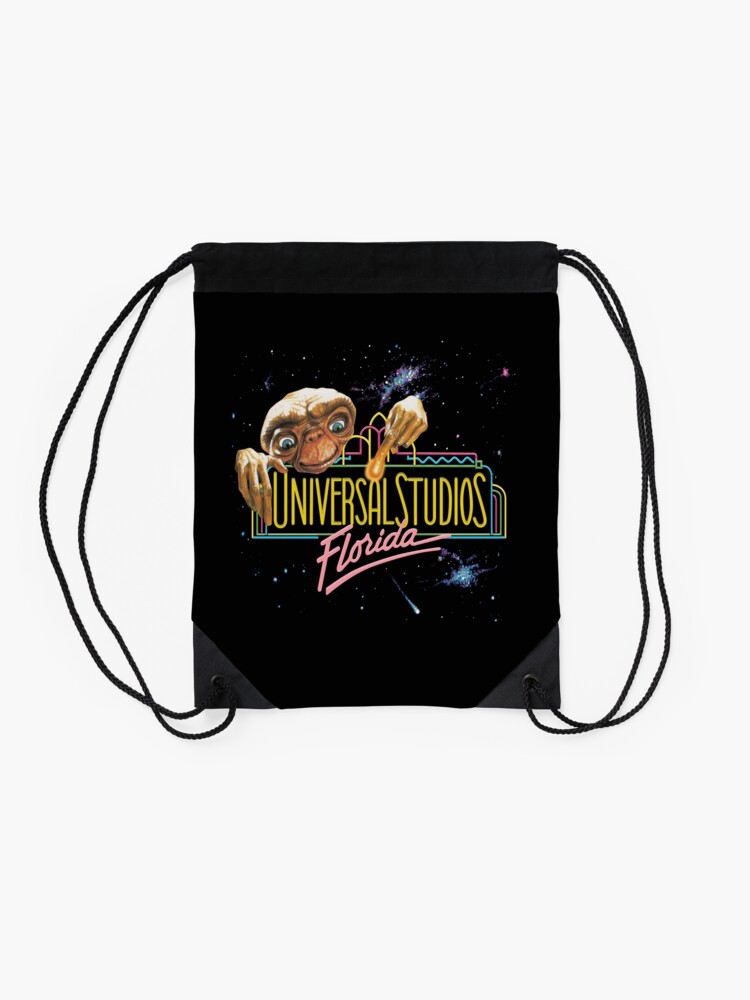 Universal Studios Black and White Drawstring Backpack Canvas Bag