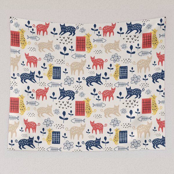 Item preview, Adorable Cats Illustration Pattern Essential T-shirts  Accessories (Colour) designed and sold by bailong1668.