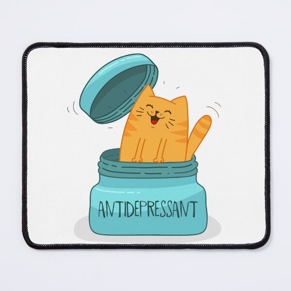 Item preview, Cute antidepressant cat designed and sold by MaryshaArt.
