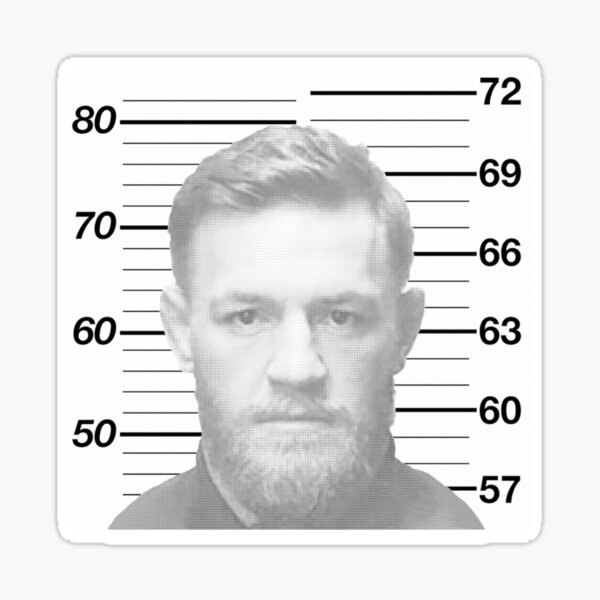 "Conor McGregor Mugshot" Sticker For Sale By FrankieMusonda | Redbubble