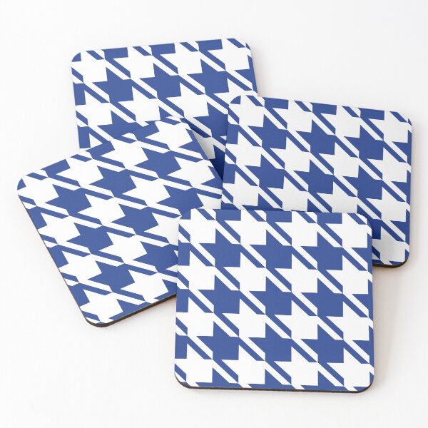 Item preview, Blue and White Houndstooth Pattern designed and sold by TMBTM.