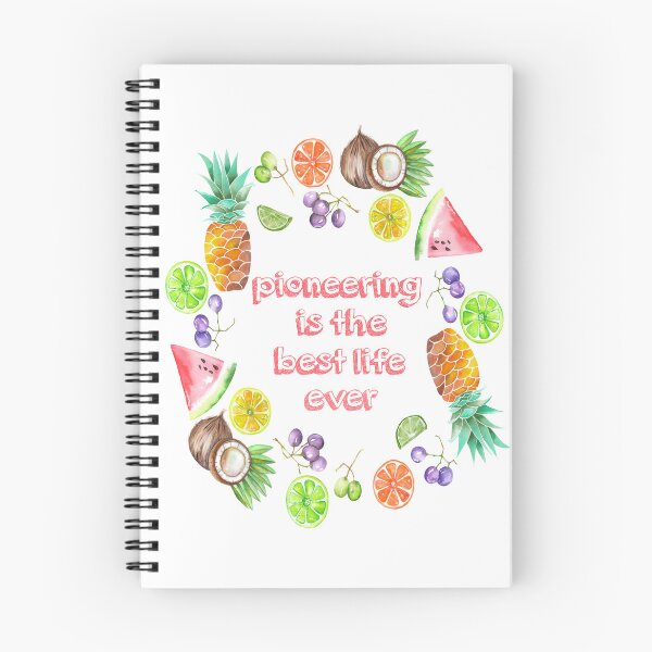 Item preview, Pioneering is The Best Life Ever! Spiral Notebook designed and sold by crafts-gift.