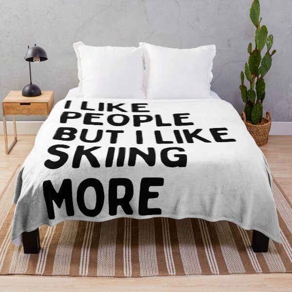 Item preview, I like people BUT I like skiing more designed and sold by TheGreenGoat.