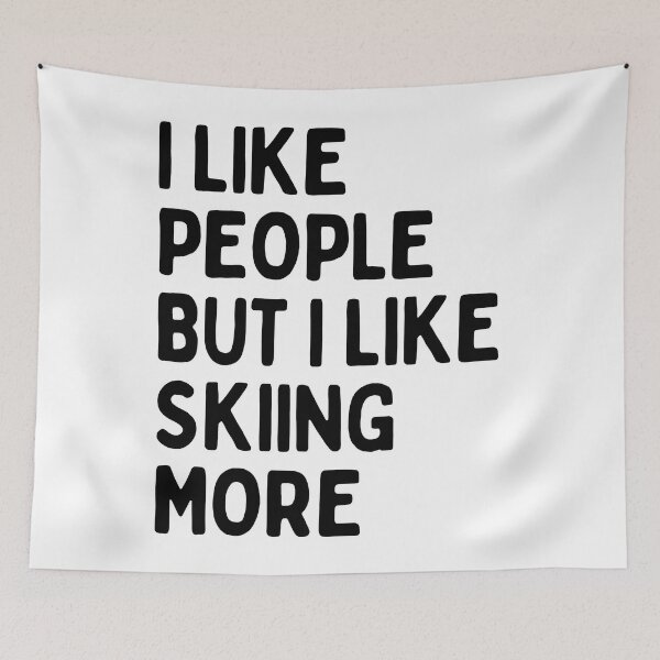Item preview, I like people BUT I like skiing more designed and sold by TheGreenGoat.