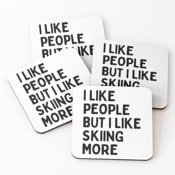 Item preview, I like people BUT I like skiing more designed and sold by TheGreenGoat.