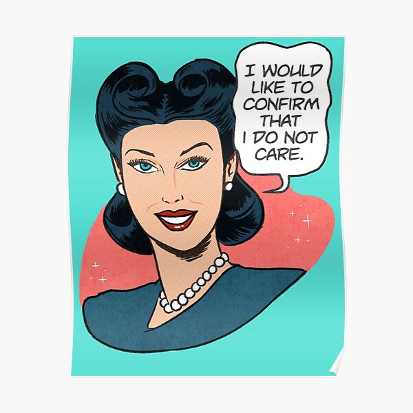 I do not care Poster