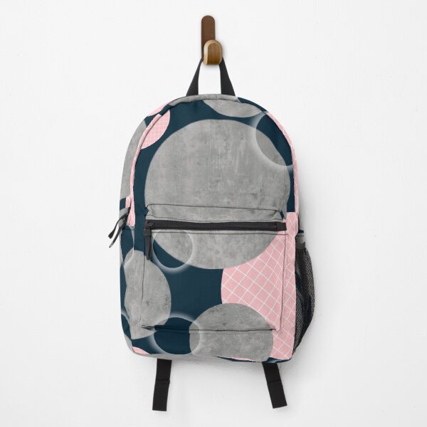 Item preview, Bubble Pattern Light Pink and Concrete Gray on Teal designed and sold by Ninaeva.