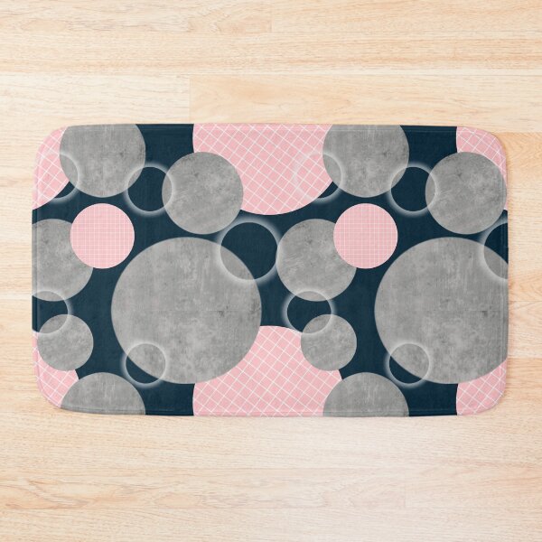 Item preview, Bubble Pattern Light Pink and Concrete Gray on Teal designed and sold by Ninaeva.