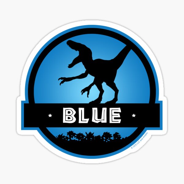 Velociraptor Blue Squad Sticker