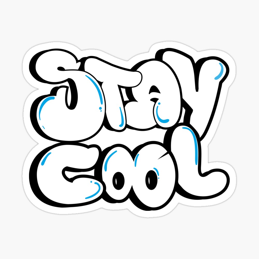 stay cool bubble letters photographic print by baezartworks redbubble