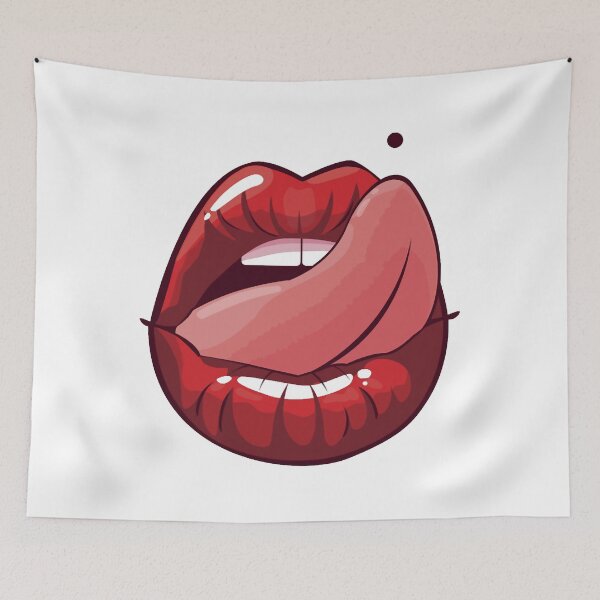 Item preview, Sexy Lips Lipgloss Tongue Women kiss erotic designed and sold by EdwardsGaia.