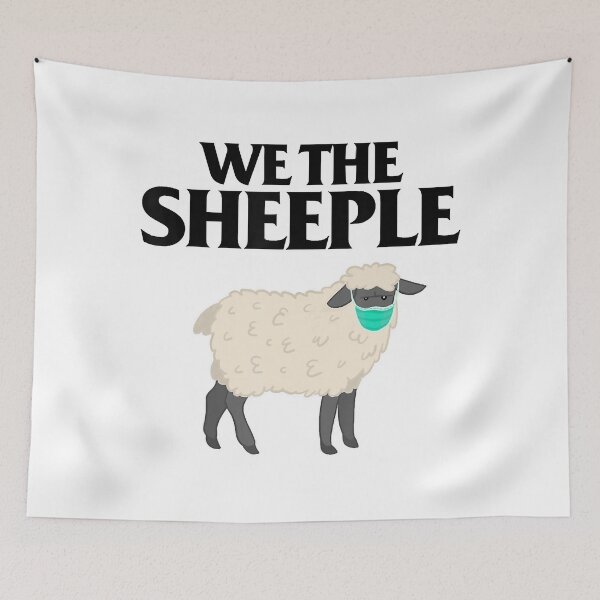 Item preview, We the Sheeple funny Anti mask sheep with face designed and sold by EdwardsGaia.